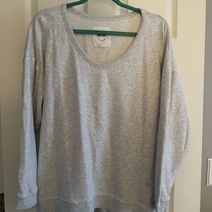 Aerie Light Gray Textured Sweatshirt